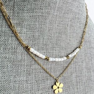 Double layer Summer beaded necklace for beach jewelry summer accessories jewelry